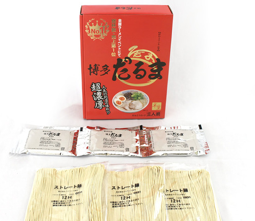 ISLAND FOODS Hakata Ramen Daruma Tonkotsu noodles and broth pack, featuring authentic Japanese ramen ingredients.