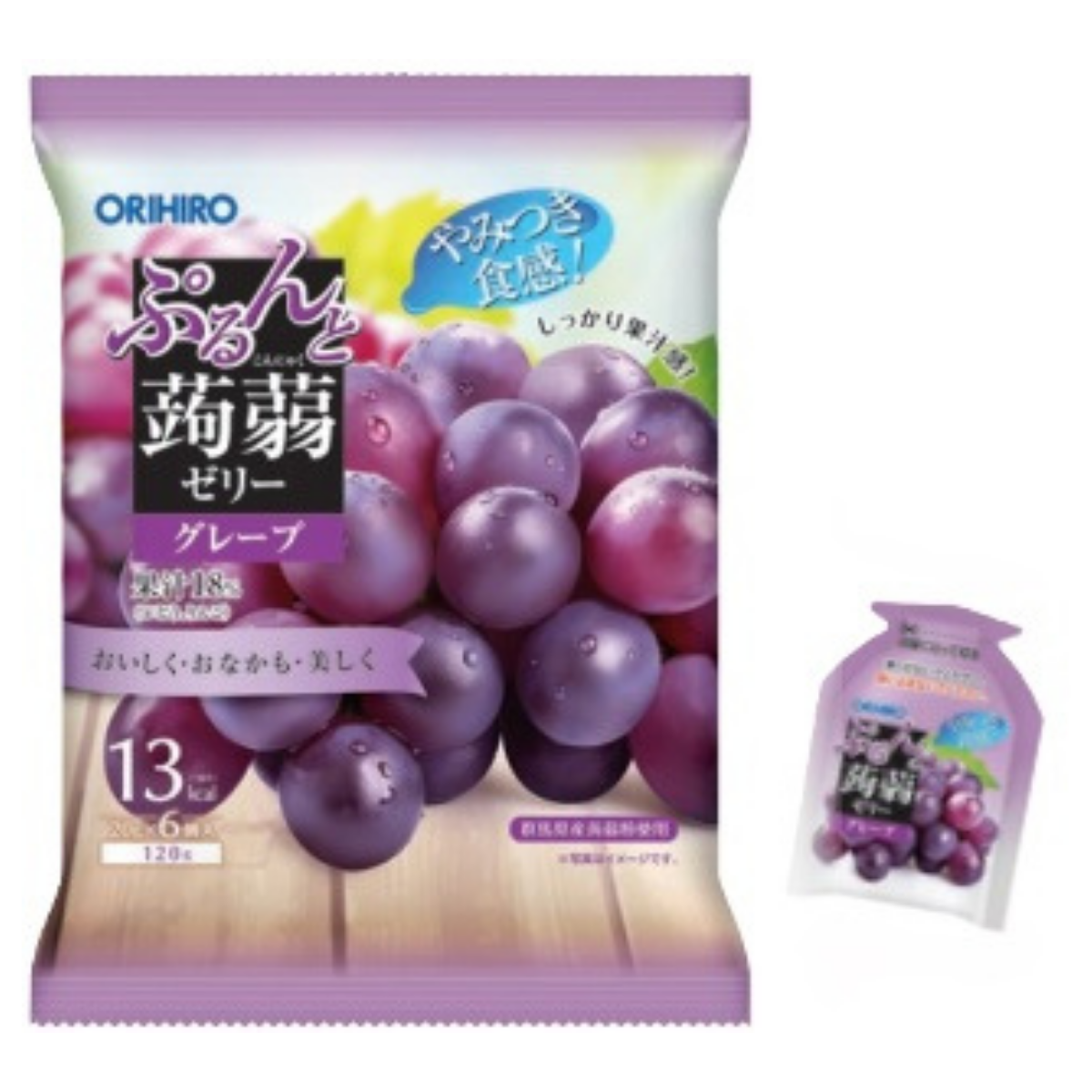 ORIHIRO Konjac Jelly Low Calorie Jelly with Fruit Juice -Grape