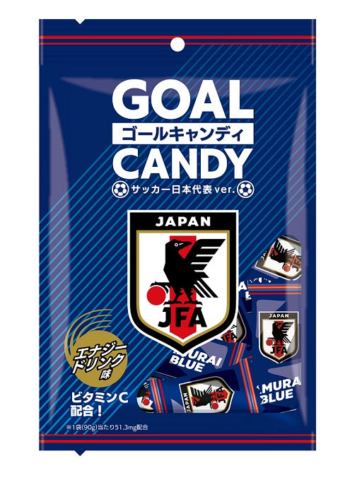 EIKODO Factory Goal Candy, Japan National Soccer Team licensed energy drink flavored candy with vitamin C.