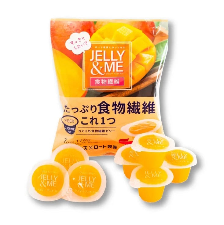 JELLY&ME Mango Dietary Fibre Jelly Pack - 7 Pieces, 2200mg Fiber per Piece, Delicious and Nutritious with Mango Flavor