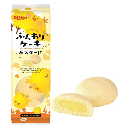 ZELICO "Funwari Cake" Japanese style Steamed Cake: Custard