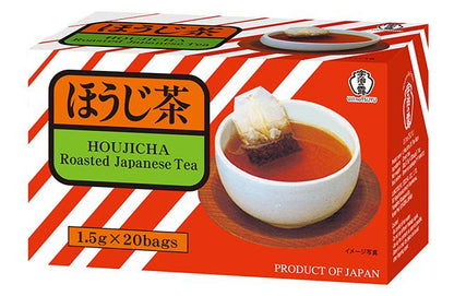 UJInoTSUYU Houjicha tea bag box with cup, aluminum packaging for freshness, popular export product, 1.5g x 20 bags from Japan