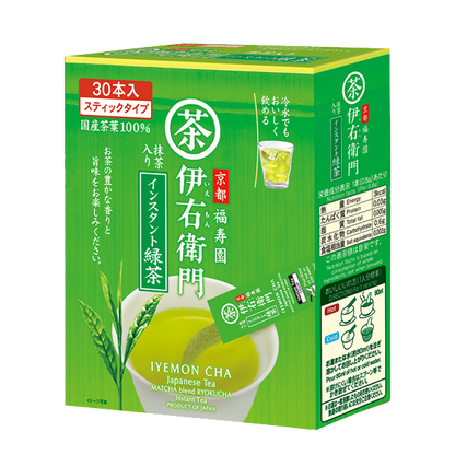 Ujinotsuyu-Seicha IYEMON Instant Japanese Tea Pack with Matcha for Kyusu Flavor