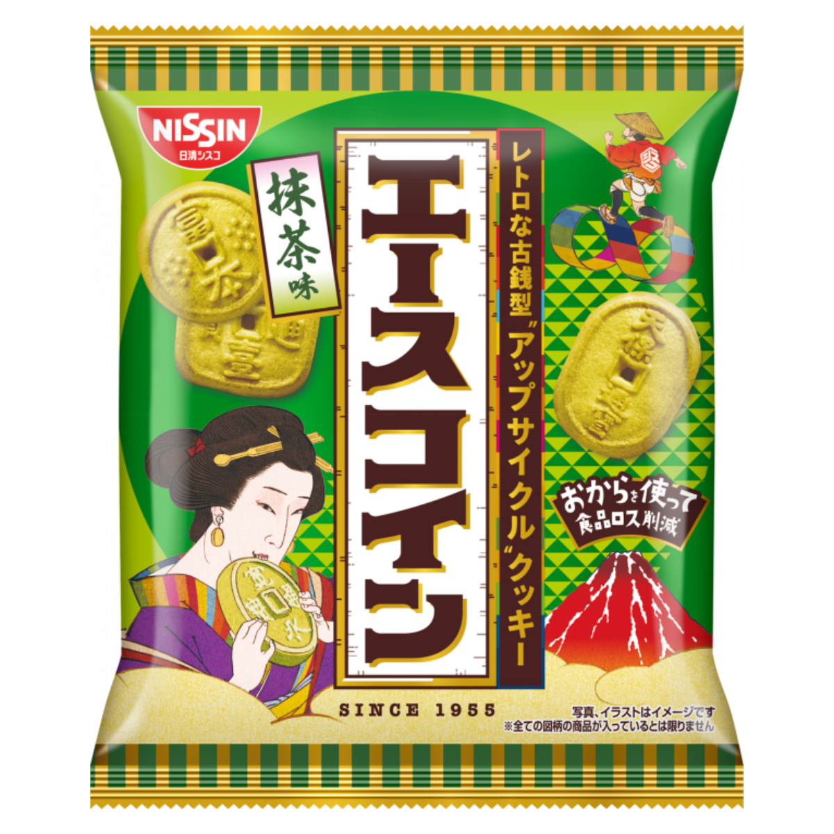 NISSIN CISCO  Ace Coin Biscuit (Matcha) - NIPPONJourney