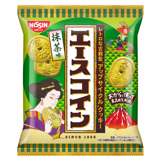 NISSIN CISCO  Ace Coin Biscuit (Matcha) - NIPPONJourney