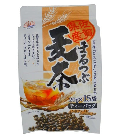 Marutsubu Saga Barley Tea 20g Teabag Pack with 15 Bags, 100% Saga Prefecture Barley, Caffeine-Free and Calorie-Free