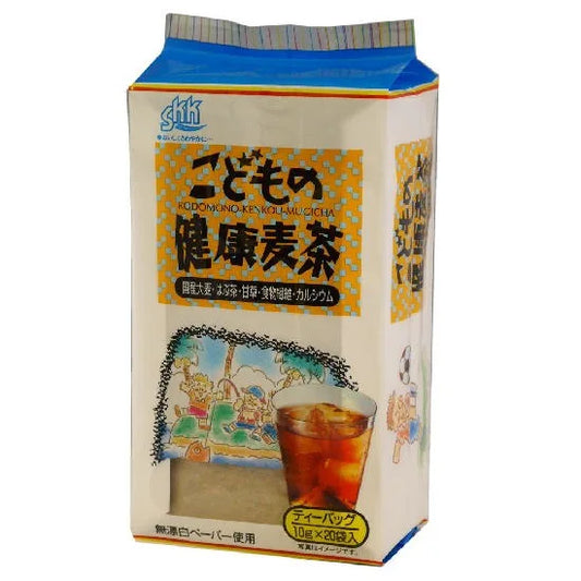 Healthy Barley Tea for Kids, 20 Tea Bags, Japanese Barley Blend, Caffeine-Free, Calorie-Free, Promotes Child Growth