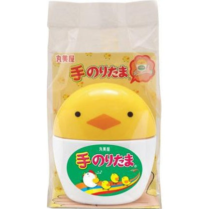 Chick-shaped container of MARUMIYA-CORPORATION Character Furikake Seasoning with colorful packaging and star-shaped chips.