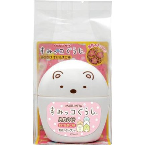 MARUMIYA Character Furikake Seasoning with cute Chiikawa container featuring salmon and egg flavors, star-shaped chips included.