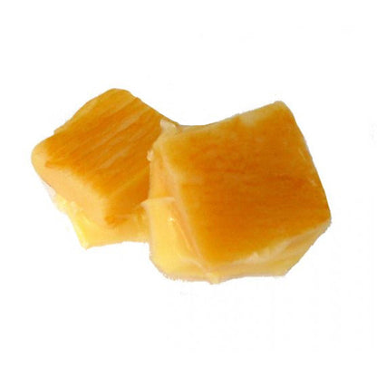 Smoked squid pieces with cheese, highlighting gourmet seafood blend. Common allergens include dairy, squid, and gelatin.