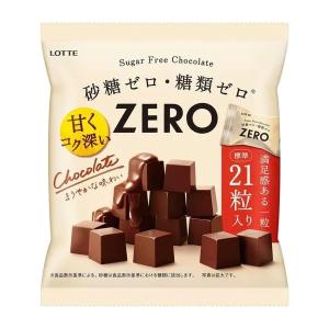 ZERO Sugar Free Chocolate Bag with Lotte technology, mild mouthfeel, sugar-free, possible heat damage, allergens: dairy, soybean
