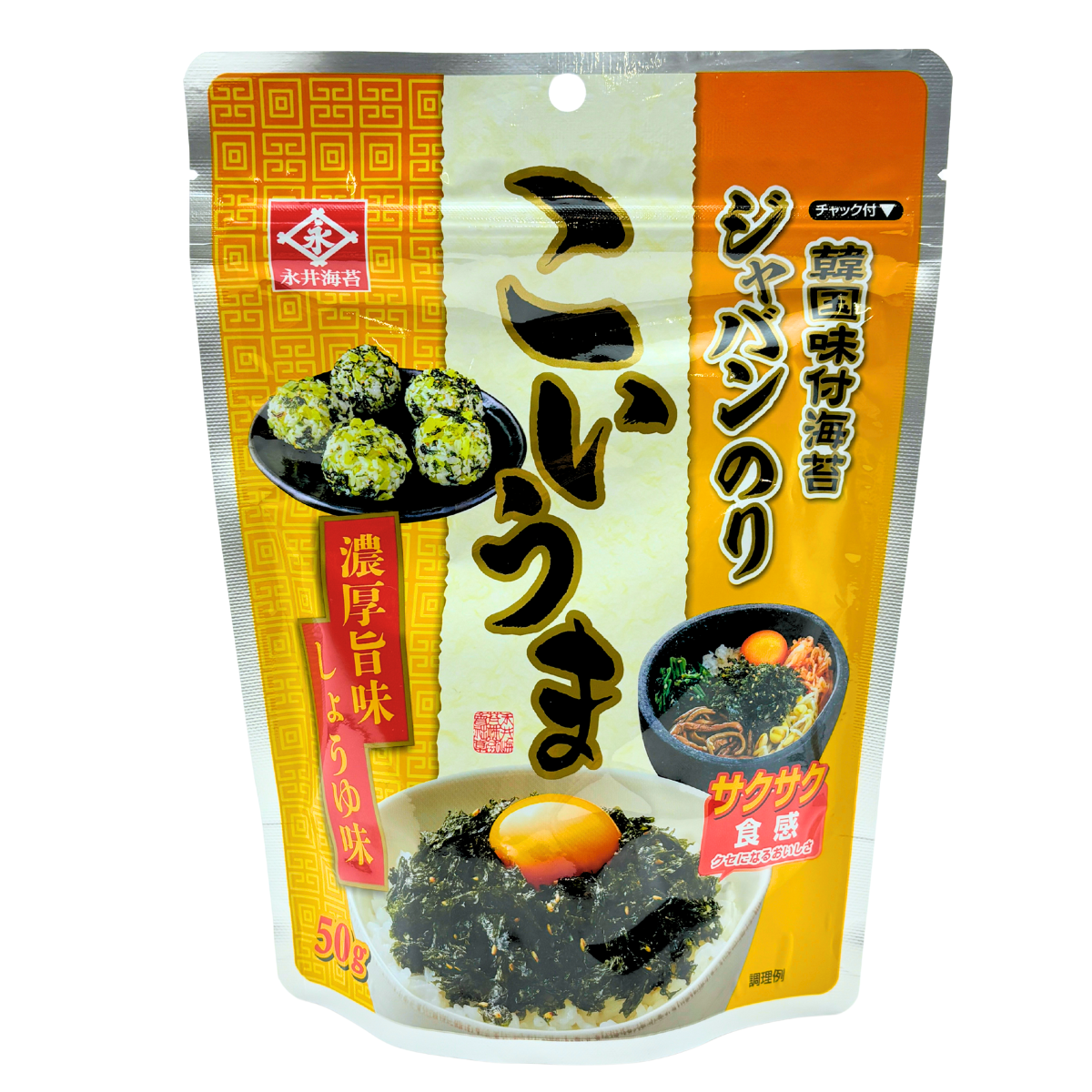 Nagai Nori Flake Seaweed with Sesame Oil and Soy Sauce, 50g Korean Japanese Style