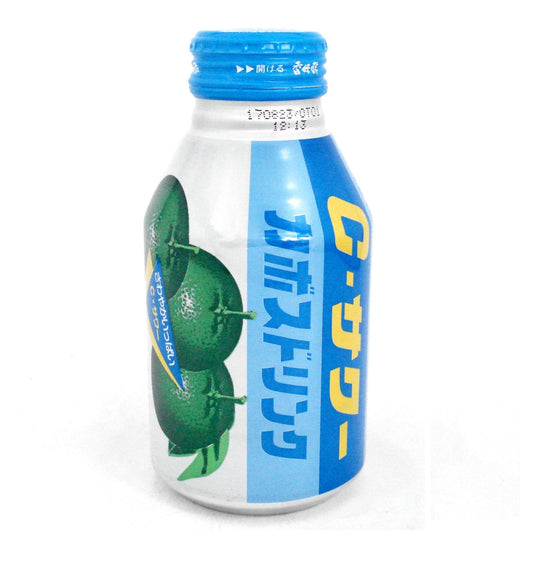 Kabosu Vitamin C Sour drink bottle featuring refreshing kabosu fruit illustration, non-carbonated beverage from Oita Prefecture.