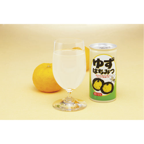 Yuzu Honey Drink Can 190g with glass, made from Yamaguchi Prefecture yuzu, ideal chilled or hot, contains honey