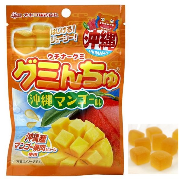 Okinawa Gummy Candy Mango Flavor with Chewy Texture and Tropical Aroma