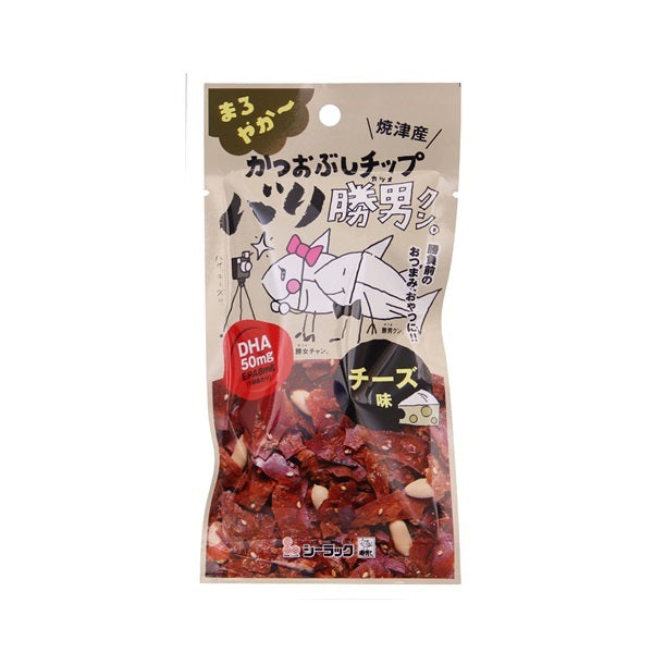 Bari Katsuo Bonito Flakes with Peanut in cheese flavor, rich in DHA, packaged in a bag with Japanese branding.