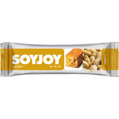 Soyjoy soy bar package with image of figs, raisins, pineapple, and baked cheesecake flavor highlighting the fruits and nuts inside.