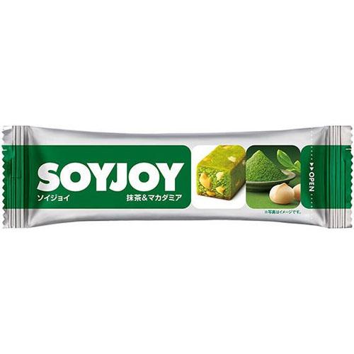 Soyjoy soy bar with figs, raisins, and assorted fruits in moist dough, featuring rich fruit flavors. Contains egg, soybean, and almond.