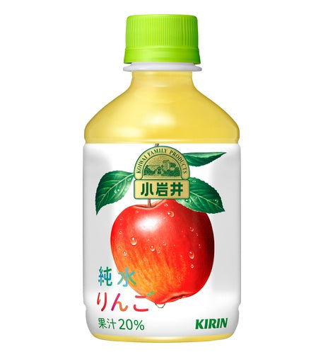 Alt Tag: KIRIN Koiwai Pure Water Apple Juice 280ml PET, refreshing fruity taste with gentle sweetness, apple allergen